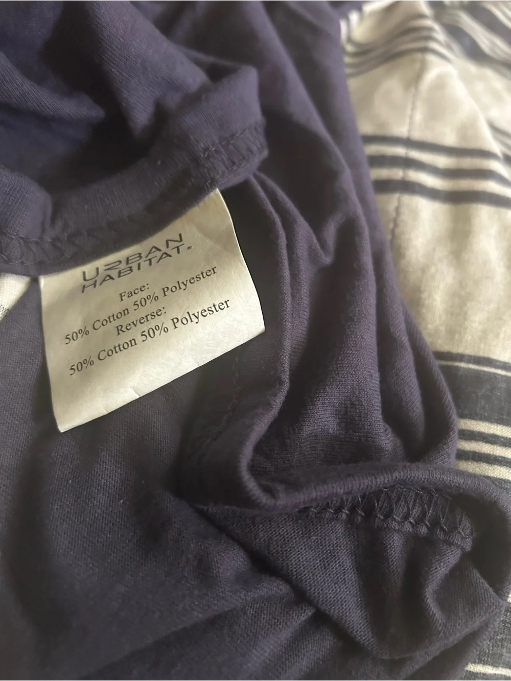 Habitat Twin/XL  Navy Striped Duvet Cover Set
